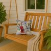 Siberian Husky with Santa Claus Throw Pillow Decorative Indoor Outdoor Accent Cushion for Couch, Bed or Patio, 14Hx14W