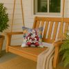 Japanese Chin with Santa Claus Throw Pillow Decorative Indoor Outdoor Accent Cushion for Couch, Bed or Patio, 14Hx14W