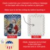 Black Pomeranian with Santa Claus Porcelain Ornament Christmas Tree Hanging Decorations for Home Christmas Holiday, Rectangle, Gift, Multicolor