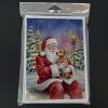 Norfolk Terrier with Santa Claus Greeting Cards Pack of 8 Blank Cards with Envelopes Whimsical A7 Size 5x7