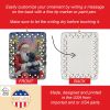 Black Labrador Retriever with Santa Claus Porcelain Ornament Christmas Tree Hanging Decorations for Home Christmas Holiday, Rectangle, Gift