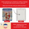 Redbone Coonhound with Santa Claus Porcelain Ornament Christmas Tree Hanging Decorations for Home Christmas Holiday, Rectangle, Gift, Multicolor