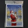 English Setter with Santa Claus Greeting Cards Pack of 8 Blank Cards with Envelopes Whimsical A7 Size 5x7