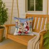Mastiff with Santa Claus Throw Pillow Decorative Indoor Outdoor Accent Cushion for Couch, Bed or Patio, 18Hx18W