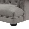 Kiki 36.5" Chesterfield Dog Sofa Bed, Medium, Uptown Gray Stain Resistant High Performance Polyester