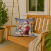 Italian Greyhound with Santa Claus Throw Pillow Decorative Indoor Outdoor Accent Cushion for Couch, Bed or Patio, 18Hx18W