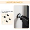 Black Metal Pet Gate 29.5-40.6 Inch Auto Closing Dog Gate with Double Locking System for Doorways Stairs Hallways