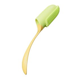 Dogs and Cats Oral Teeth Cleaning Brush with Handle (Color: Yellow, Type: Oral Cleaning Tools)