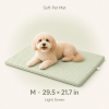 Dog Bed Mat with Removable Machine-Washable Cover, Cushioned Foam Pet Mattress, Non-Slip Crate Kennel Pad for Small Medium Dogs