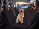 Dog Back Seat Cover Protector for Cars SUV and Trucks with Mesh Window, Scratchproof Nonslip and Waterproof Material