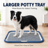Dog Potty Tray with Removable Grating, Leak-Proof Indoor Dog Toilet for Potty Training, Senior Dogs, Washable Pee Pad Holder for Apartments & Dogs