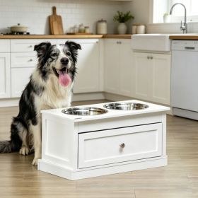 Modern Elevated Dog Bowls 23.5 Inches X 11.75 Inches X 12.25 Inches (Title: Default Title)