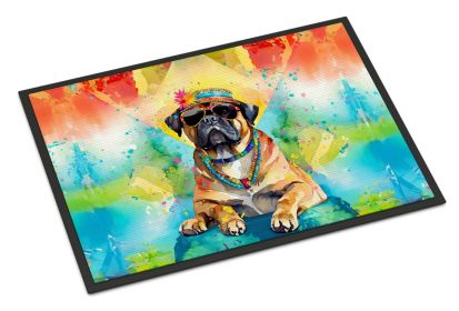 Hippie Dawg Doormat Front Door Mat Indoor Outdoor Rugs for Entryway, Non Slip Washable Low Pile, 18H X 27W (Breed: NEW Cane Corso)