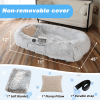 Human Dog Bed, 71"x45"x12" Size Fits You and Pets, Non-removeable Cover, Washable Faux Fur Dog Bed for People Doze Off, Napping Orthopedic Dog Bed