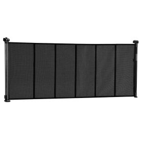 Retractable Baby Gate, 34 inch Tall, Extends up to 71 inch Wide, Retractable Gate for Kids or Pets, Mesh Material, Easy to Install for Indoor Stairs (Default: Default)
