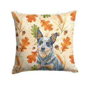 Fall Throw Pillow Decorative Indoor Outdoor Accent Cushion for Couch, Bed or Patio, 18Hx18W (Breed: Blue Heeler Australian Cattle Dog Heirloom)