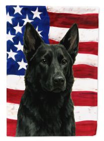 American Flag Garden Flag Mailbox Decorative Yard Banner Outside Patio Artwork for Flower Beds, Garden Size, Multicolor (Breed: Black German Shepherd)