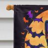 Witchy Halloween House Flag Large Porch Sleeve Pole Decorative Outside Yard Banner Artwork Wall Hanging, Polyester, House Size