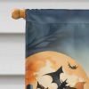 Spooky Halloween House Flag Large Porch Sleeve Pole Decorative Outside Yard Banner Artwork Wall Hanging, Polyester, House Size