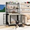 Industrial Dog Kennel Dog Crate Furniture with Storage Shelves