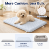 Dog Bed Mat with Removable Machine-Washable Cover, Cushioned Foam Pet Mattress, Non-Slip Crate Kennel Pad for Small Medium Dogs