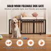 Free Standing Dog Gate, 24" H x 60" W Freestanding Pet Gate, 3 Panels Foldable Dog Gate for Wide and Narrow Passageways
