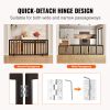 Free Standing Dog Gate, 24" H x 60" W Freestanding Pet Gate, 3 Panels Foldable Dog Gate for Wide and Narrow Passageways