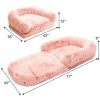 71"x43"x9" Dog Beds for Large Dogs, Foldable Plush Washable Dog Bed for People Doze Off, Orthopedic Dog Beds for Humans Size