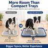 Dog Potty Tray with Removable Grating, Leak-Proof Indoor Dog Toilet for Potty Training, Senior Dogs, Washable Pee Pad Holder for Apartments & Dogs