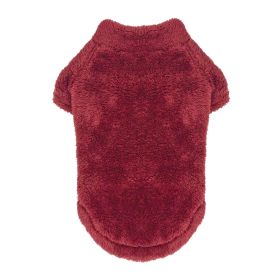 Soft Plush Pullover - Solid and Multi - Colored (Color: Burgundy, size: X-Small)