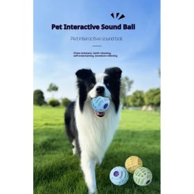 Pet Interactive Sound Ball, The Mellow Dog Pet Voice Ball, Interactive Pet Squeaky Toys (Option: Yellow)